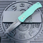 ProTech Emerson CQC-7 3.25" Tanto Automatic Knife Aquamarine Handle with Mother of Pearl Push Button