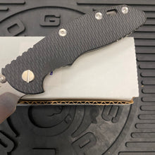 Load image into Gallery viewer, Rick Hinderer XM-18 3.5&quot; Slicer S45VN, Non-Flipper, Tri-Way, Stonewash, Black G10 Knife

