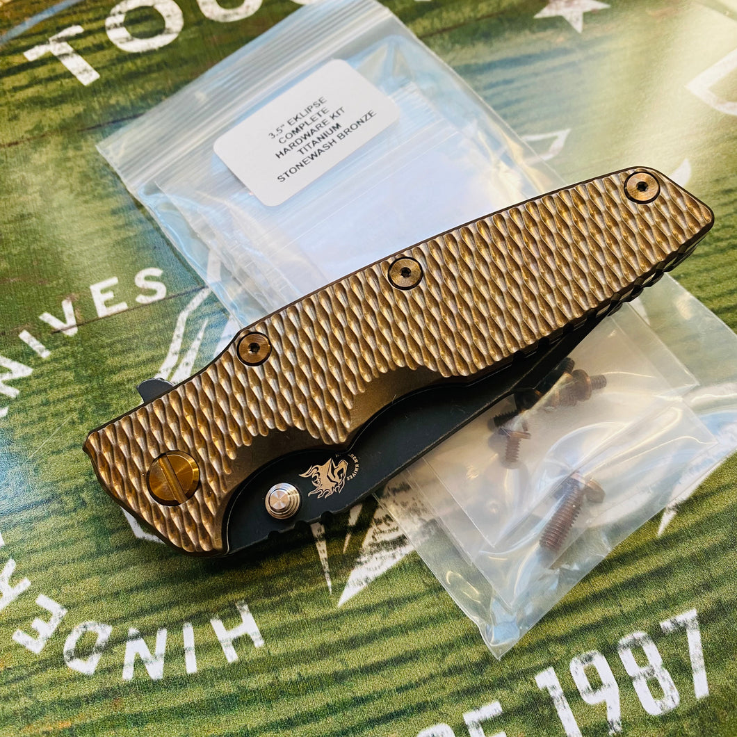 Rick Hinderer 3.5” Eklipse Complete Hardware Kit Titanium Stonewash Bronze