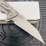 Rick Hinderer Eklipse Wharncliffe 3.5" CPM-20CV Tri-Way Working Finish, Black G10 Folding Knife