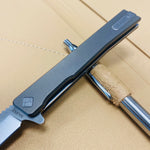 Ocaso 9HTS Solstice HARPOON Titanium, Satin, 3.5" CPM-S35VN Flipper Folding Knife