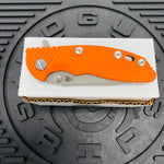 Rick Hinderer XM-18 3.0" Spanto, Tri-Way, Battle Bronze, Orange G10 Knife