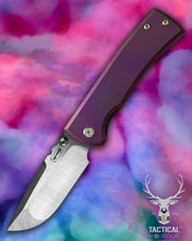 Load image into Gallery viewer, Chaves Ultramar Redencion Street Framelock 3.25&quot; Drop Point M390, Titanium Handles, Folding Knife REVERSE COTTON CANDY THEME
