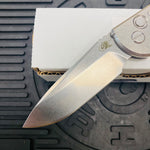 Rick Hinderer XM-18 3.5" Automatic Spearpoint, Stonewash Handles, Folding Knife