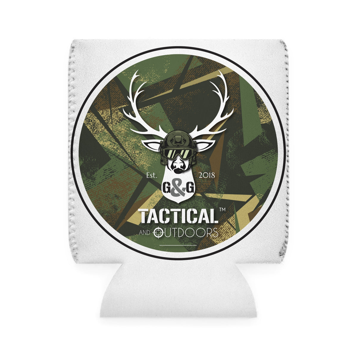 G&G Tactical Outdoors Can Cooler Sleeve Green Camoflauge for 12 oz