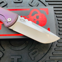 Load image into Gallery viewer, Chaves Ultramar 229 Kickstop DROP POINT Titanium 3.63&quot; Belt Satin Knife COTTON CANDY THEME

