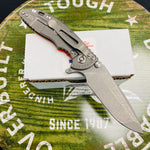 Rick Hinderer XM-18 3.0" Spanto, Tri-Way, Working Finish, Orange G10 Knife