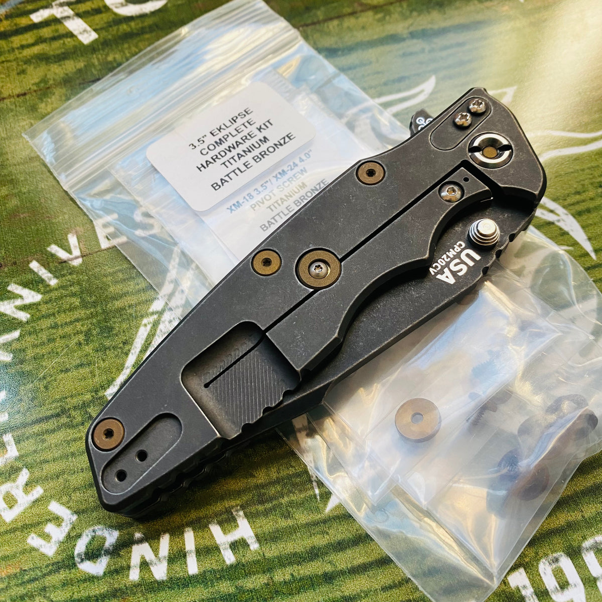Rick Hinderer 3.5” Eklipse Complete Hardware Kit Titanium Battle Bronze