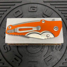 Load image into Gallery viewer, Rick Hinderer Eklipse 3.0&quot; Harpoon Spanto, Tri-Way, Stonewash, Orange G10 Folding Knife
