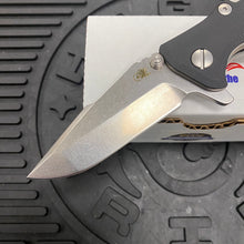 Load image into Gallery viewer, Rick Hinderer Eklipse 3.0&quot; Harpoon Spanto, Tri-Way, Stonewash, Black G10 Folding Knife
