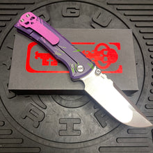 Load image into Gallery viewer, Chaves Ultramar Redencion Street JOKER THEME Framelock 3.25&quot; Drop Point M390, Titanium Handles, Folding Knife
