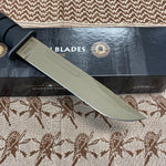 Spartan KA-Bar 7" CPM MagnaCut Flat Dark Earth Fixed Blade Knife with Black Leather Sheath SB54DEBKLTBK