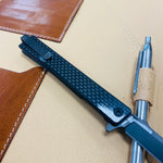 Ocaso 9HFB Solstice HARPOON Titanium, Carbon Fiber, Black PVD 3.5" CPM-S35VN Flipper Folding Knife