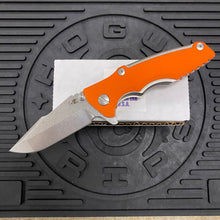 Load image into Gallery viewer, Rick Hinderer Eklipse 3.0&quot; Harpoon Spanto, Tri-Way, Stonewash, Orange G10 Folding Knife
