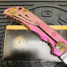 Load image into Gallery viewer, Spartan Blades Harsey Folder - Plague Doctor PINK Magnacut Special Edition Knife
