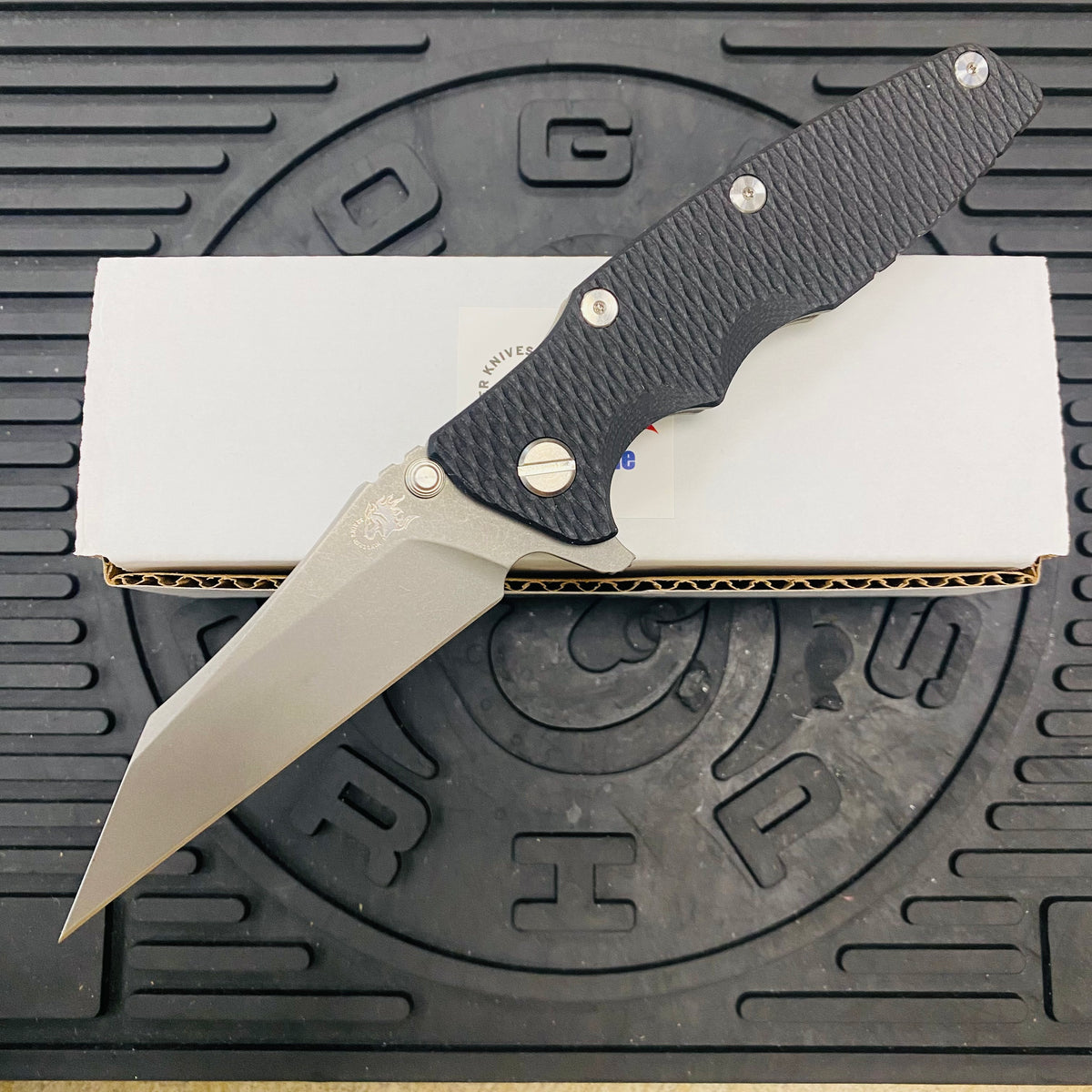 Rick Hinderer Eklipse Wharncliffe 3.5" CPM-20CV Tri-Way Working Finish, Black G10 Folding Knife