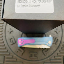 Load image into Gallery viewer, Chaves Ultramar 229 Kickstop DROP POINT Titanium 3.63&quot; Belt Satin Knife REVERSE COTTON CANDY THEME
