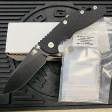 Load image into Gallery viewer, Rick Hinderer XM-18 3.5&quot; Magnacut SKINNY SLICER, Tri-Way, Battle Black, Battle Bronze Hardware, Black G10 Folding Knife

