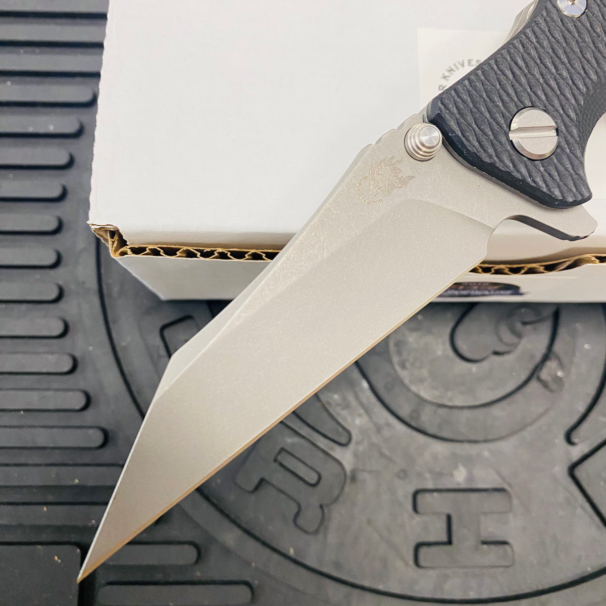 Rick Hinderer Eklipse Wharncliffe 3.5" CPM-20CV Tri-Way Working Finish, Black G10 Folding Knife