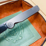 Tactile Knife Co. Rockwall TANTO 3" Magnacut Stonewash Blade, Titanium Handles Folding Knife