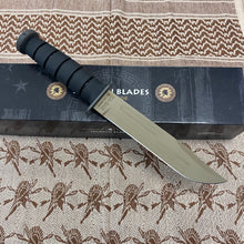 Load image into Gallery viewer, Spartan KA-Bar 7&quot; CPM MagnaCut Flat Dark Earth Fixed Blade Knife with Kydex Tan Sheath
