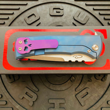Load image into Gallery viewer, Chaves Ultramar 229 Kickstop DROP POINT Titanium 3.63&quot; Belt Satin Knife REVERSE COTTON CANDY THEME

