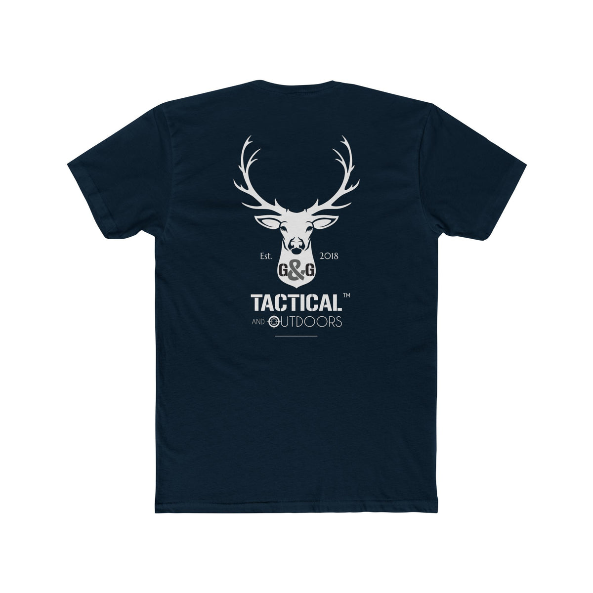 G&G Tactical Outdoors Deer Logo T‑Shirt — White Deer Hunting & Outdoor Crew Tee