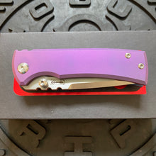 Load image into Gallery viewer, Chaves Ultramar Redencion Street Framelock 3.25&quot; Drop Point M390, Titanium Handles, Folding Knife REVERSE COTTON CANDY THEME
