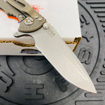Rick Hinderer XM-18 3.0" Spanto, Tri-Way, Battle Bronze, Orange G10 Knife