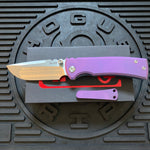 Chaves Ultramar Redencion Street Framelock 3.25" Drop Point M390, Titanium Handles, Folding Knife REVERSE COTTON CANDY THEME