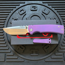 Load image into Gallery viewer, Chaves Ultramar Redencion Street Framelock 3.25&quot; Drop Point M390, Titanium Handles, Folding Knife REVERSE COTTON CANDY THEME
