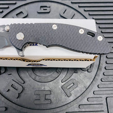Load image into Gallery viewer, Rick Hinderer XM-18 3.5&quot; Magnacut SKINNY SLICER, Tri-Way, Battle Black, Battle Bronze Hardware, Black G10 Folding Knife
