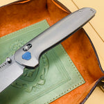 Tactile Knife Co. Maverick, 3.5" Magnacut Stonewash Blade, Titanium Handles Folding Knife