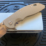 Rick Hinderer XM-18 3.5" Harpoon Spanto, Tri-Way, Stonewash Bronze, Coyote G10 Folding Knife