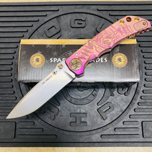 Load image into Gallery viewer, Spartan Blades Harsey Folder - Plague Doctor PINK Magnacut Special Edition Knife
