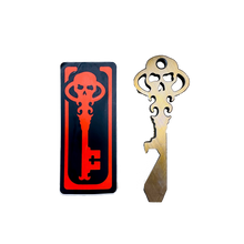 Load image into Gallery viewer, Chaves Knives Skeleton Key Tool Prybar Titanium BRONZE Crosshatch

