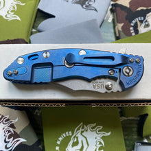 Load image into Gallery viewer, Rick Hinderer XM-18 3.5&quot; CPM-20CV Bowie Tri-way Stonewash Blue Blue G10 Knife
