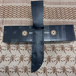 Spartan KA-Bar 7" CPM MagnaCut Black Fixed Blade Knife with Black Leather Sheath SB54BKBKLTBK