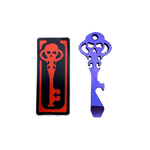 Chaves Knives Skeleton Key Tool Prybar Titanium HIGH VOLTAGE PURPLE Crosshatch