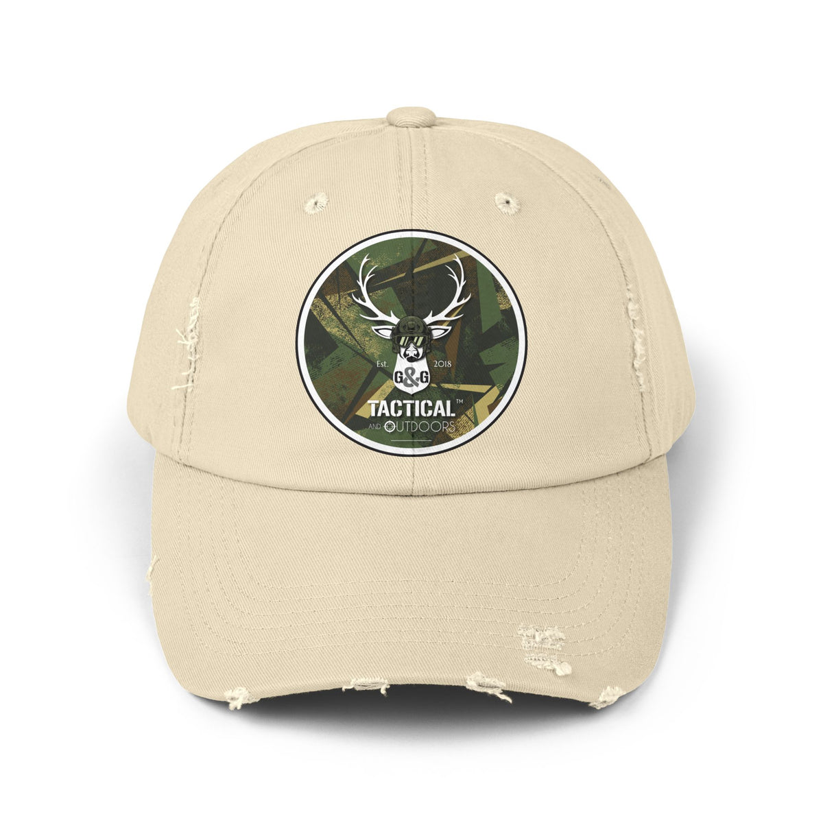 G&G Tactical and Outdoors Green Camoflauge Distressed Cap