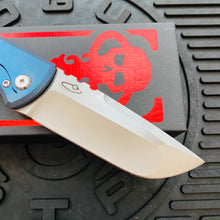 Load image into Gallery viewer, Chaves Ultramar 229 Kickstop DROP POINT Titanium 3.63&quot; Belt Satin Knife REVERSE COTTON CANDY THEME
