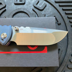 Chaves Ultramar Redencion Street Framelock 3.25" Drop Point M390, Titanium Handles, Folding Knife REVERSE COTTON CANDY THEME