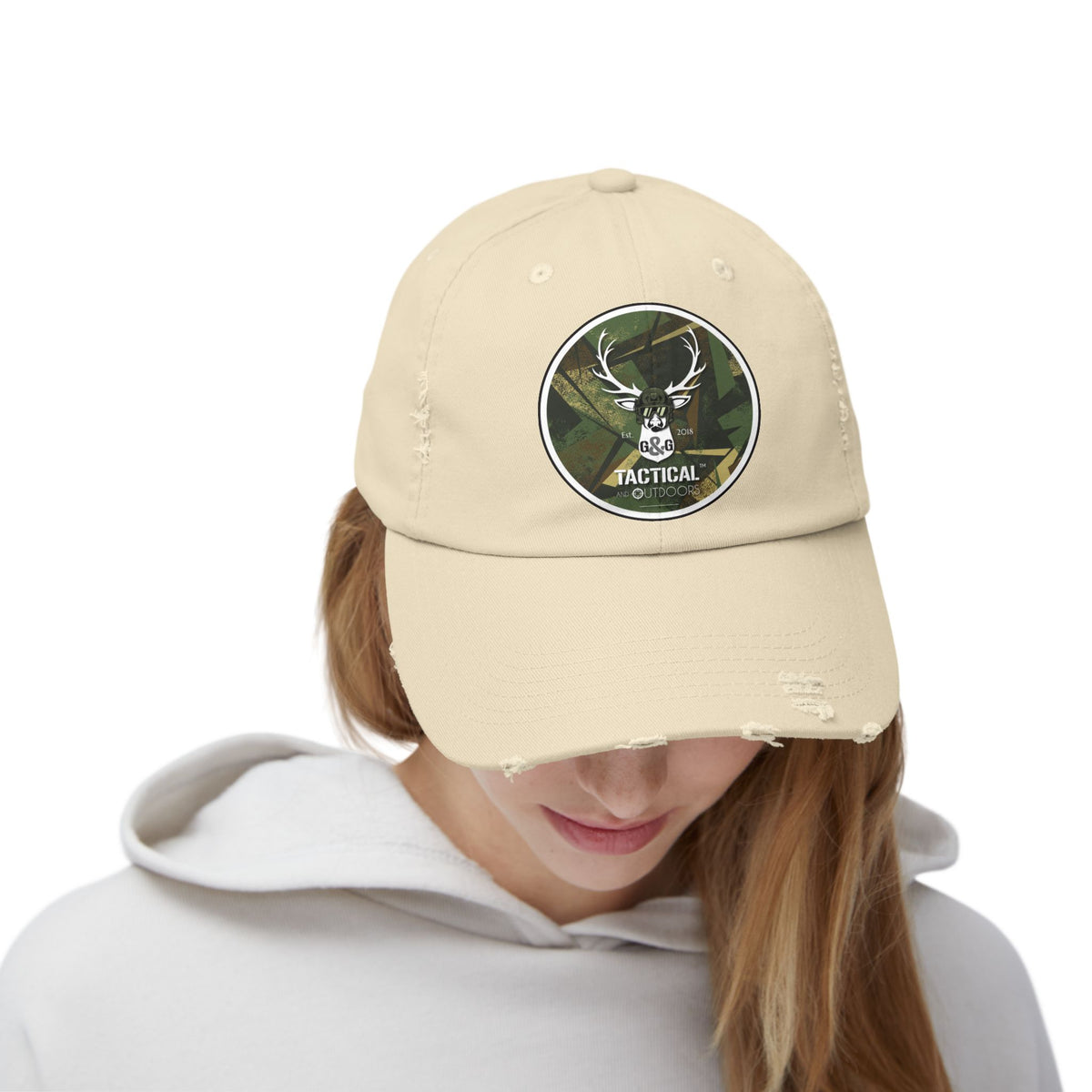 G&G Tactical and Outdoors Green Camoflauge Distressed Cap