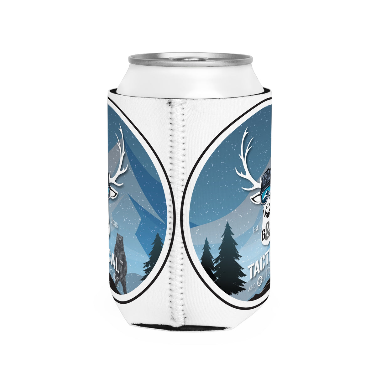 G&G Tactical Outdoors Can Cooler Sleeve Winter Camoflauge for 12 oz