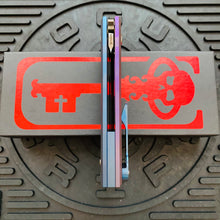 Load image into Gallery viewer, Chaves Ultramar 229 Kickstop TANTO Titanium 3.63&quot; Belt Satin Knife COTTON CANDY THEME
