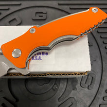 Load image into Gallery viewer, Rick Hinderer Eklipse 3.0&quot; Harpoon Spanto, Tri-Way, Stonewash, Orange G10 Folding Knife
