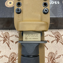 Load image into Gallery viewer, Spartan KA-Bar 7&quot; CPM MagnaCut Flat Dark Earth Fixed Blade Knife with Kydex Tan Sheath
