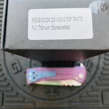 Load image into Gallery viewer, Chaves Ultramar 229 Kickstop TANTO Titanium 3.63&quot; Belt Satin Knife COTTON CANDY THEME
