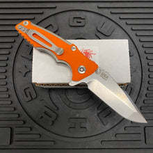 Load image into Gallery viewer, Rick Hinderer Eklipse 3.0&quot; Harpoon Spanto, Tri-Way, Stonewash, Orange G10 Folding Knife
