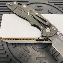 Load image into Gallery viewer, Rick Hinderer XM-18 3.5&quot; Magnacut SKINNY SLICER, Tri-Way, Battle Black, Battle Bronze Hardware, Black G10 Folding Knife
